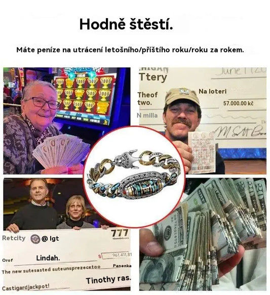 Stříbrný náramek 925 se šestimístným tyrkysovým motivem a mantrovými korálky