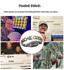 Stříbrný náramek 925 se šestimístným tyrkysovým motivem a mantrovými korálky