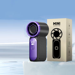 Kapesní mini ventilátor s turbomotorem, silný vítr, přenosný na cesty a kempování
