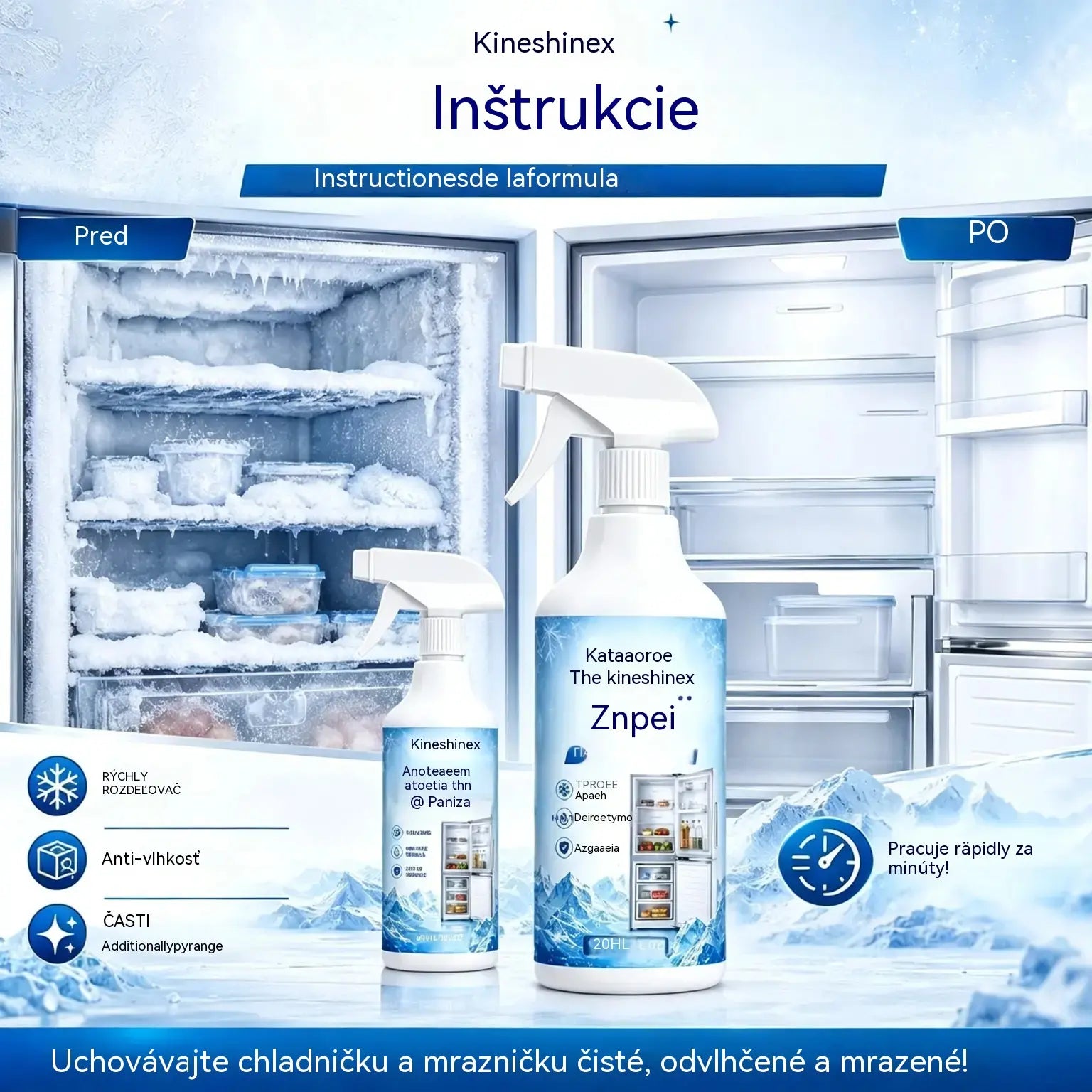 ❄️ Nový sprej na rozmrazování 🧡 Rychle odstraňuje námrazu z mrazničky