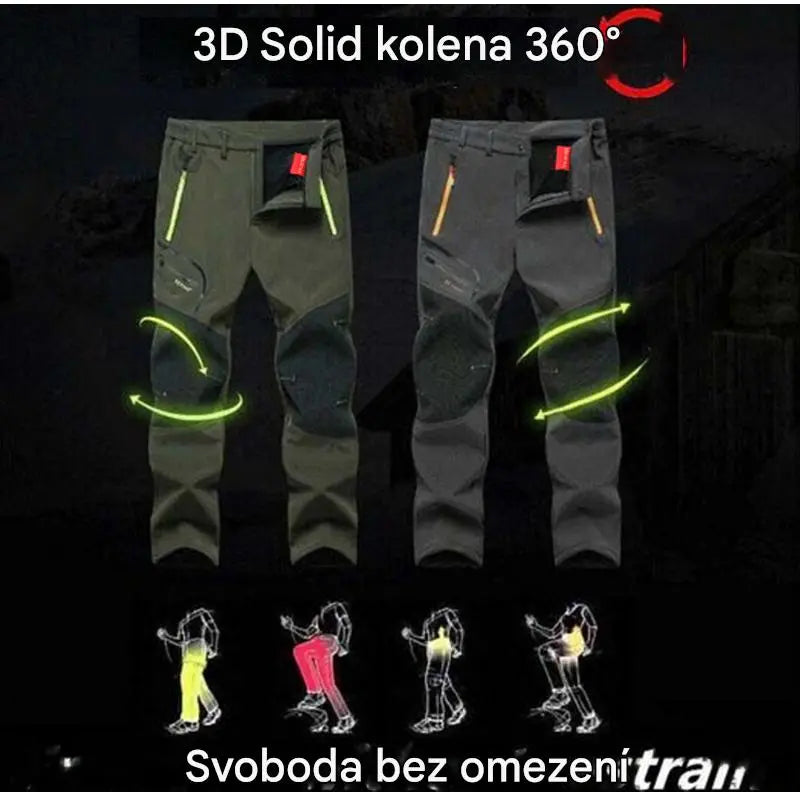 🏃‍♂️【S–5XL】2026 Nové pánské outdoorové kalhoty na podzim a zimu - teplé, fleecové, nepromokavé a větruodolné