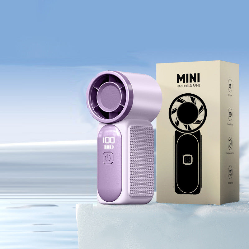 Kapesní mini ventilátor s turbomotorem, silný vítr, přenosný na cesty a kempování