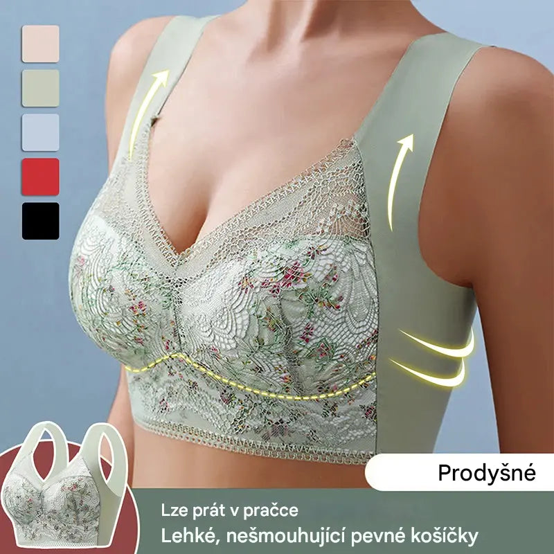 【3 kusy】Podprsenka z ledového hedvábí pro větší velikosti, prodyšná a nastavitelná【40kg-100kg】