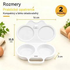 🎁2 kusy za 480Kč💥Vajíčkový hrnec do mikrovlnky: dvojitý, nepřilnavý a snadno se čistí.