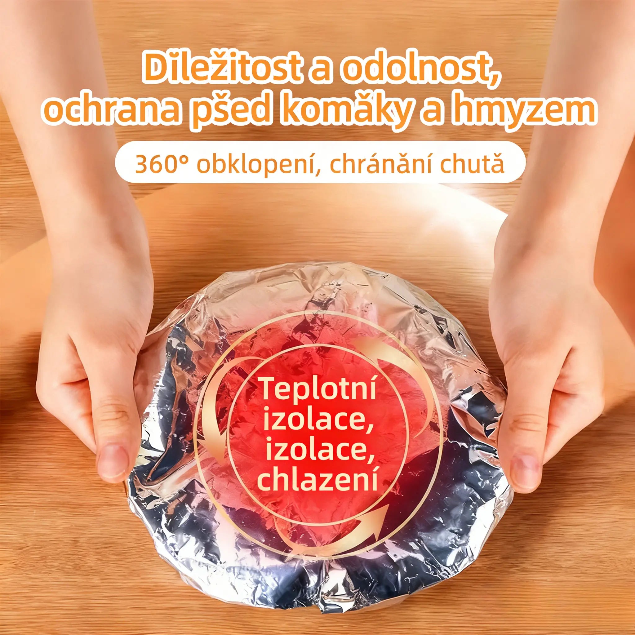 【100 díly】650 Kč za jedny Izolační kryt z hliníkové fólie