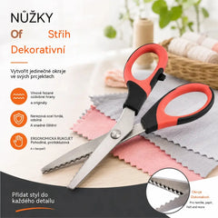 ✂️ Víceúčelové nůžky na stříhání s klikatým ostřím – na látky, papír a řemesla 🧵
