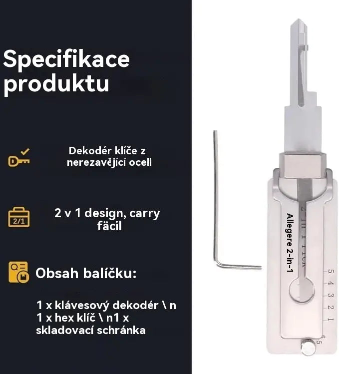 【Sleva 49 % 】Dekodér klíčů z nerezové oceli