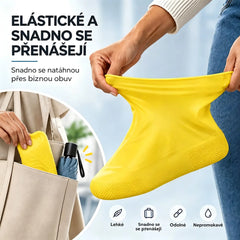 【2 kusy 480 Kč】Chraňte své tenisky před promočením! Odolné nepromokavé návleky na boty: protiskluzové a skladné – snadno je sbalíte do tašky 🌧️