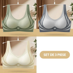 ❤️【Balení 3 kusů】VVysoce elastická bezešvá push-up podprsenka pro větší velikosti ❤️【40-85 kg】