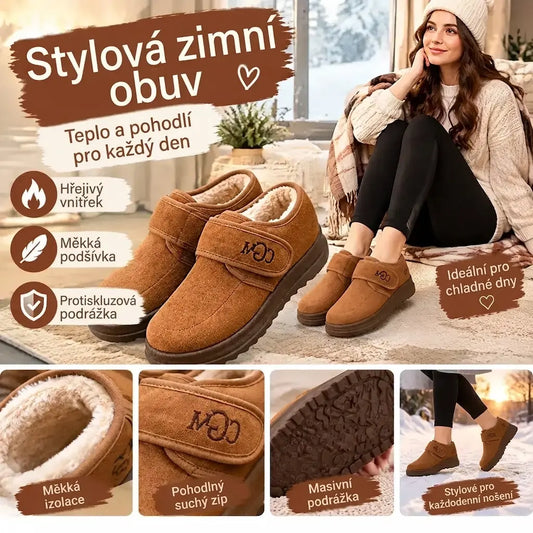 🏆Zimní vlněné🔥【36–41】Trendy dámské zimní kotníkové boty v novém stylu s měkkou podšívkou