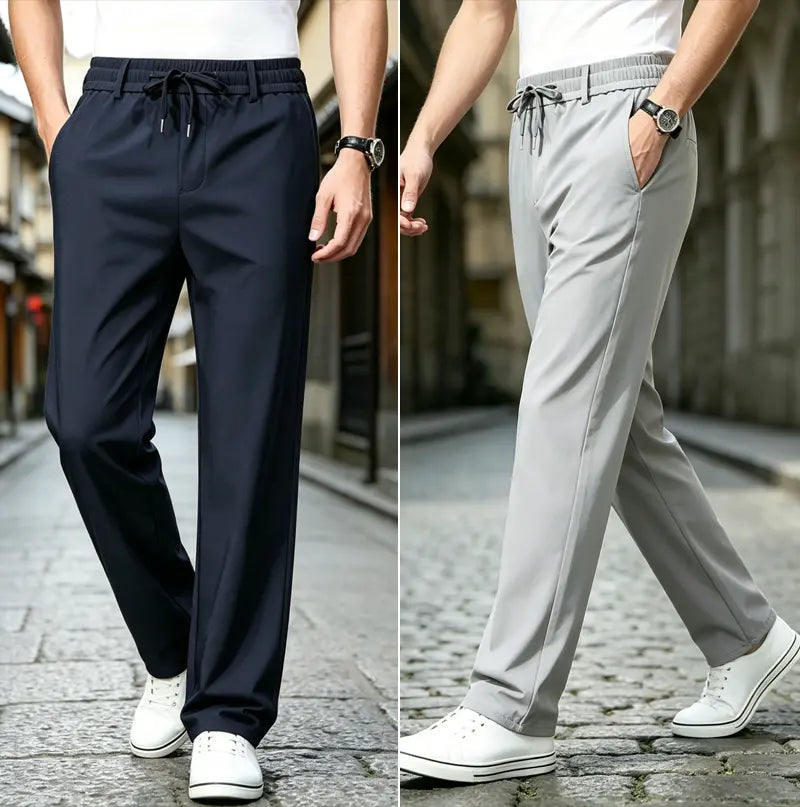 👖【Kupte 1 a získejte 1 zdarma】Ležérní kalhoty rovné délky – pružný, jemný a prodyšný materiál pro maximální pohodlí