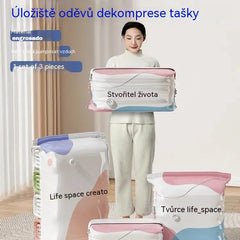 👕📦【🔥5 kusů 560 Kč】Kompresní sáčky na uložení oblečení, nevyžadují vysávání, zesílená konstrukce.