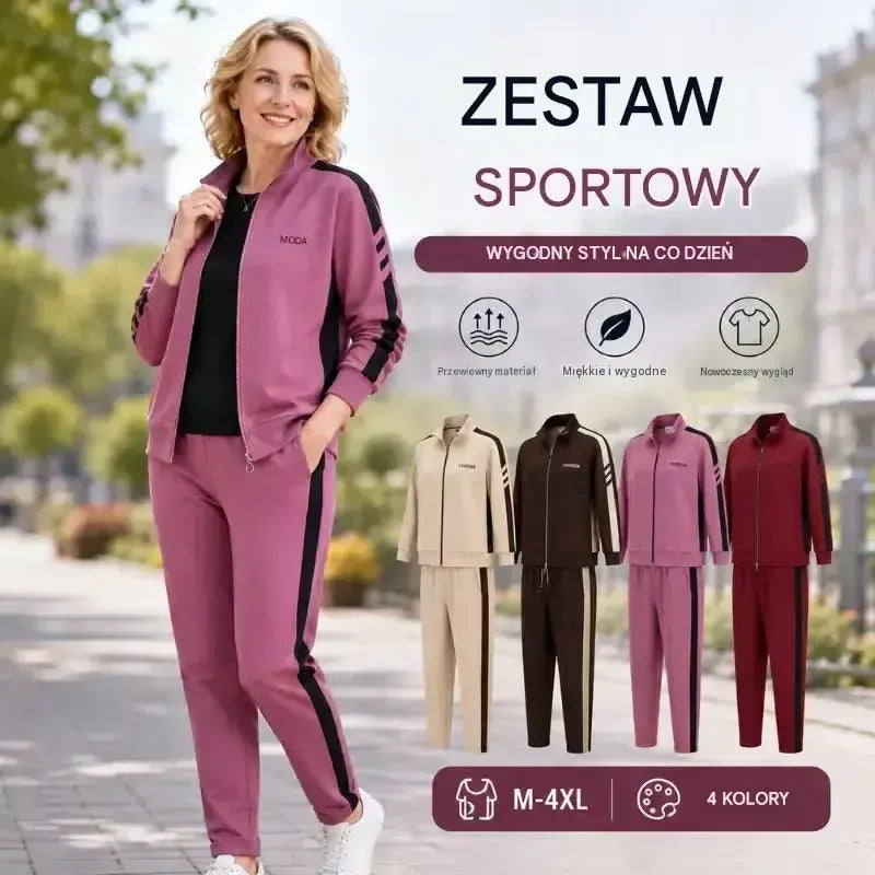 🔥Časově omezená speciální nabídka🔥【M-5XL】【Bunda + kalhoty】😍 Nový podzimní ležérní sportovní set, velká velikost