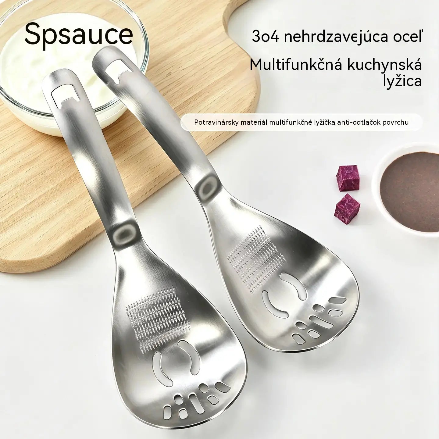 🔥50% sleva🔥🥄Multifunkční lžíce a sítko z nerezavějící oceli 304